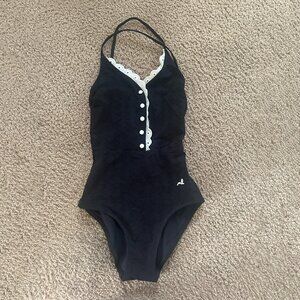 Morgan Lane Suzette One-Piece Swimsuit – Eyelet Noir, Petite
